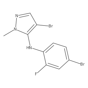 (4-bromo-2-fluoro-phenyl)-(4-bromo-2-methyl-2H-pyrazol-3-yl)-amine结构式