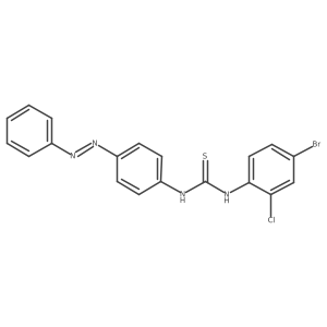 Thiourea, N-(4-bromo-2-chlorophenyl)-N'-[4-(2-phenyldiazenyl)phenyl]- Structure