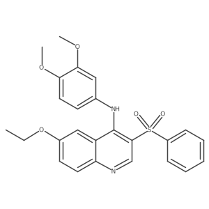 3-(benzenesulfonyl)-N-(3,4-dimethoxyphenyl)-6-ethoxyquinolin-4-amine结构式