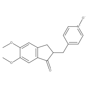 2,3-Dihydro-5,6-dimethoxy-2-[(1-oxido-4-pyridinyl)methyl]-1H-inden-1-one结构式