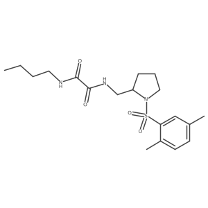 N1-butyl-N2-((1-((2,5-dimethylphenyl)sulfonyl)pyrrolidin-2-yl)methyl)oxalamide结构式