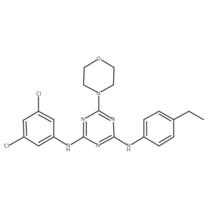 N2-(3,5-dichlorophenyl)-N4-(4-ethylphenyl)-6-morpholino-1,3,5-triazine-2,4-diamine结构式