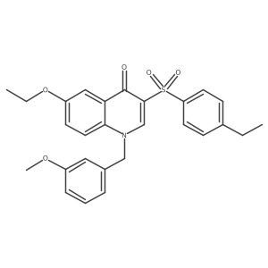 6-ethoxy-3-((4-ethylphenyl)sulfonyl)-1-(3-methoxybenzyl)quinolin-4(1H)-one结构式