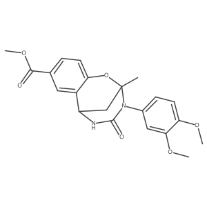 methyl 3-(3,4-dimethoxyphenyl)-2-methyl-4-oxo-3,4,5,6-tetrahydro-2H-2,6-methanobenzo[g][1,3,5]oxadiazocine-8-carboxylate结构式