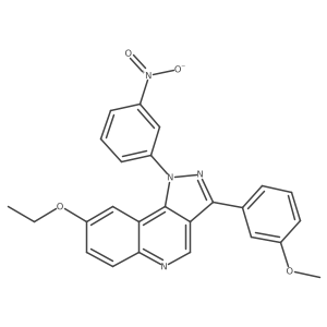 8-ethoxy-3-(3-methoxyphenyl)-1-(3-nitrophenyl)-1H-pyrazolo[4,3-c]quinoline Structure