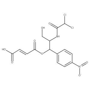 1-[(1R,2R)-2-[(2,2-Dichloroacetyl)amino]-3-hydroxy-1-(4-nitrophenyl)propyl] (2Z)-2-butenedioate结构式