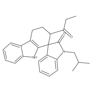1'-isobutyl-2-propionyl-2,3,4,9-tetrahydrospiro[beta-carboline-1,3'-indol]-2'(1'H)-one Structure