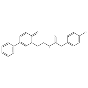 2-(4-chlorophenyl)-N-(2-(6-oxo-3-phenylpyridazin-1(6H)-yl)ethyl)acetamide结构式