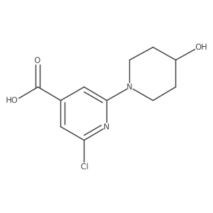 2-Chloro-6-(4-hydroxypiperidin-1-yl)isonicotinic acid结构式