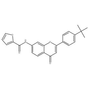 N-[2-(4-tert-butylphenyl)-4-oxo-4H-chromen-7-yl]furan-2-carboxamide结构式
