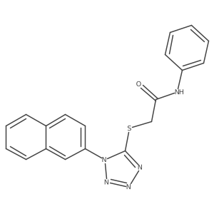 2-{[1-(naphthalen-2-yl)-1H-tetrazol-5-yl]sulfanyl}-N-phenylacetamide Structure