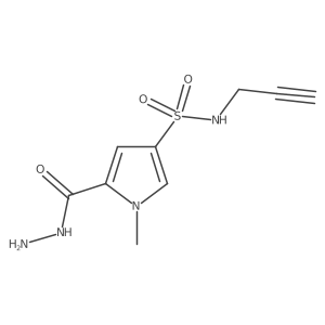 1-Methyl-4-[(2-propyn-1-ylamino)sulfonyl]-1H-pyrrole-2-carboxylic acid hydrazide结构式