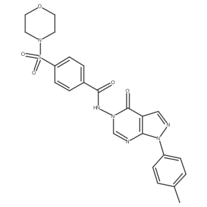 4-(morpholinosulfonyl)-N-(4-oxo-1-(p-tolyl)-1H-pyrazolo[3,4-d]pyrimidin-5(4H)-yl)benzamide Structure