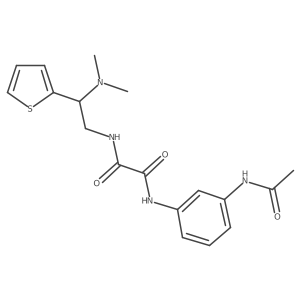 N-[2-(dimethylamino)-2-(thiophen-2-yl)ethyl]-N'-(3-acetamidophenyl)ethanediamide结构式