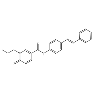 3-Pyridazinecarboxamide, 1,6-dihydro-6-oxo-N-[4-(2-phenyldiazenyl)phenyl]-1-propyl-结构式