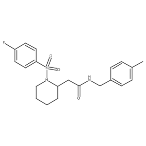 2-(1-((4-fluorophenyl)sulfonyl)piperidin-2-yl)-N-(4-methylbenzyl)acetamide Structure