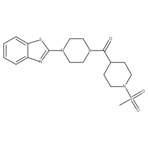 2-[4-(1-Methanesulfonylpiperidine-4-carbonyl)piperazin-1-yl]-1,3-benzothiazole结构式