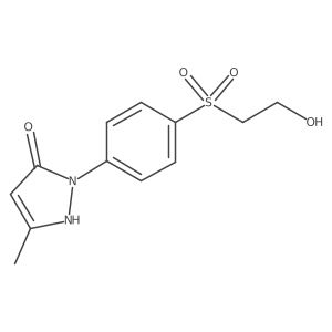 1-(4-Beta-Hydroxyethylsulfonylphenyl-)-3-methyl-5-pyrazolone结构式