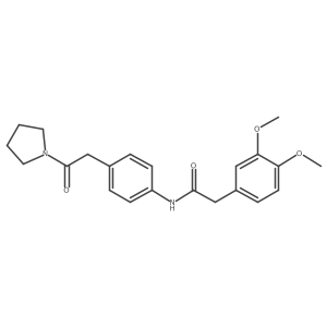 2-(3,4-dimethoxyphenyl)-N-{4-[2-oxo-2-(pyrrolidin-1-yl)ethyl]phenyl}acetamide Structure