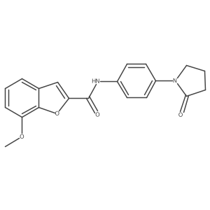 7-methoxy-N-(4-(2-oxopyrrolidin-1-yl)phenyl)benzofuran-2-carboxamide Structure