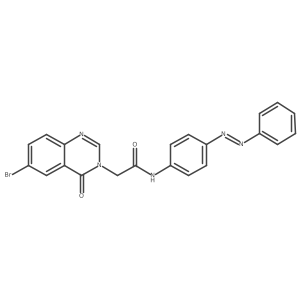 3(4H)-Quinazolineacetamide, 6-bromo-4-oxo-N-[4-(2-phenyldiazenyl)phenyl]-结构式