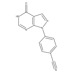 4-{4-oxo-1H,4H,5H-pyrazolo[3,4-d]pyrimidin-1-yl}benzonitrile Structure