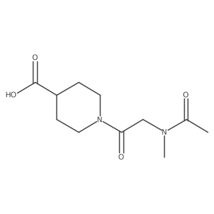 1-[2-(N-methylacetamido)acetyl]piperidine-4-carboxylic acid结构式