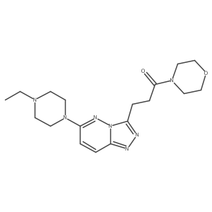 CCN1CCN(c2ccc3nnc(CCC(=O)N4CCOCC4)n3n2)CC1结构式