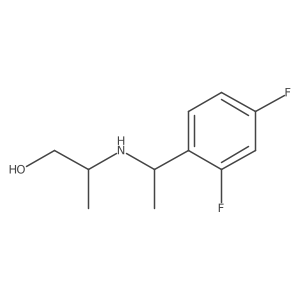 2-{[1-(2,4-Difluorophenyl)ethyl]amino}propan-1-ol结构式