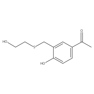 1-(4-Hydroxy-3-{[(2-hydroxyethyl)sulfanyl]methyl}phenyl)ethan-1-one结构式