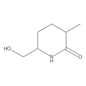 (3R,6S)-6-(hydroxymethyl)-3-methyl-piperidin-2-one结构式