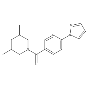 (3,5-dimethylpiperidino)[6-(1H-pyrazol-1-yl)-3-pyridyl]methanone Structure