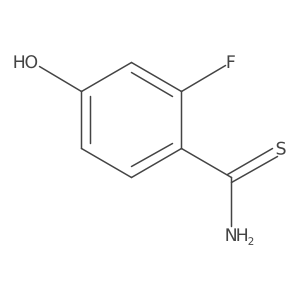 2-Fluoro-4-hydroxybenzene-1-carbothioamide结构式