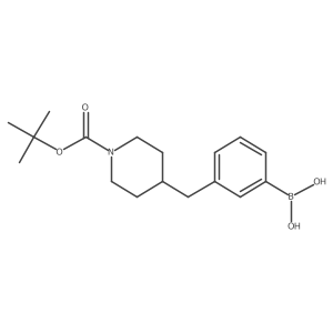 {3-[(1-{[(1,1-Dimethylethyl)oxy]carbonyl}-4-piperidinyl)methyl]phenyl}boronic acid Structure