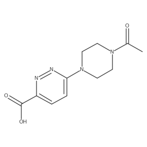 6-(4-Acetylpiperazin-1-yl)pyridazine-3-carboxylic acid结构式