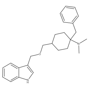 [1-Benzyl-4-(1h-indol-3-ylmethoxymethyl)cyclohexyl]dimethylamine Structure