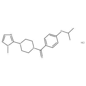 (4-isopropoxyphenyl)(4-(1-methyl-1H-imidazol-2-yl)piperazin-1-yl)methanone hydrochloride Structure