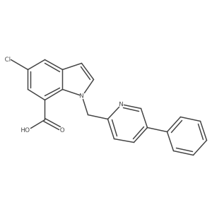 5-Chloro-1-[(5-phenyl-2-pyridinyl)methyl]-1H-indole-7-carboxylic acid结构式
