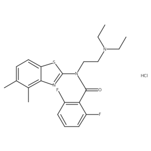 N-[2-(Diethylamino)ethyl]-N-(4,5-dimethyl-1,3-benzothiazol-2-YL)-2,6-difluorobenzamide hydrochloride Structure