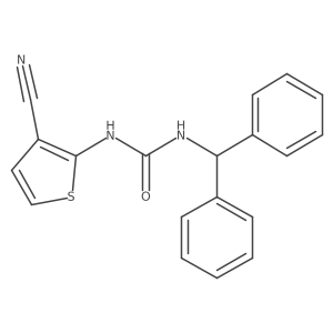 1-Benzhydryl-3-(3-cyanothiophen-2-yl)urea Structure
