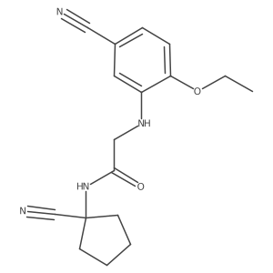 2-[(5-cyano-2-ethoxyphenyl)amino]-N-(1-cyanocyclopentyl)acetamide结构式