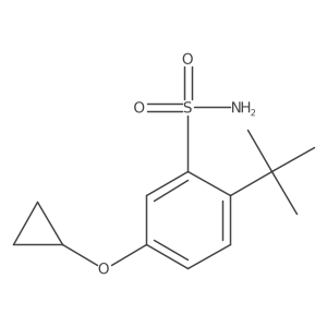 2-Tert-butyl-5-cyclopropoxybenzenesulfonamide结构式