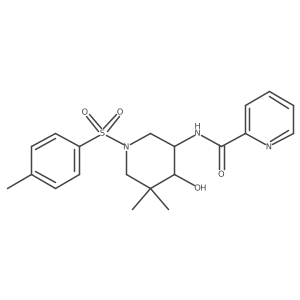 N-(4-Hydroxy-5,5-dimethyl-1-tosylpiperidin-3-yl)picolinamide Structure