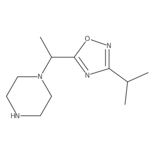 1-{1-[3-(Propan-2-yl)-1,2,4-oxadiazol-5-yl]ethyl}piperazine Structure