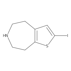 2-Iodo-5,6,7,8-tetrahydro-4H-thieno[2,3-D]azepine结构式