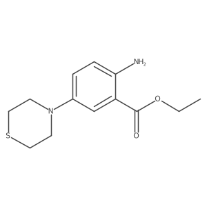 Ethyl 2-amino-5-(thiomorpholin-4-yl)benzoate结构式