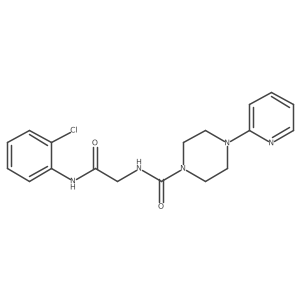 N-(2-((2-chlorophenyl)amino)-2-oxoethyl)-4-(pyridin-2-yl)piperazine-1-carboxamide结构式