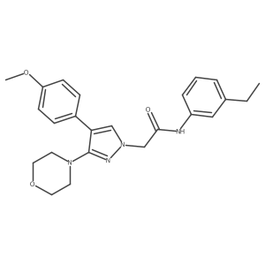 N-(3-ethylphenyl)-2-(4-(4-methoxyphenyl)-3-morpholino-1H-pyrazol-1-yl)acetamide结构式