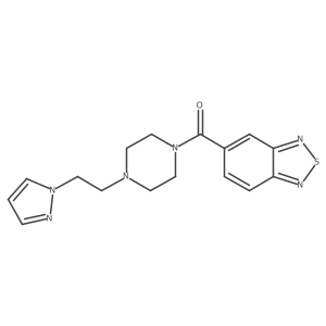 (4-(2-(1H-pyrazol-1-yl)ethyl)piperazin-1-yl)(benzo[c][1,2,5]thiadiazol-5-yl)methanone Structure
