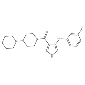 1,4'-bipiperidin-1'-yl{5-[(3-chlorophenyl)amino]-1H-1,2,3-triazol-4-yl}methanone结构式